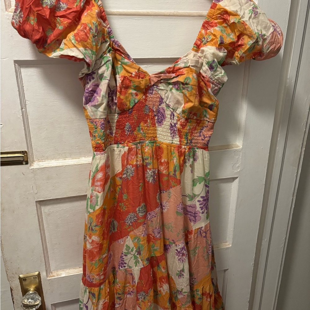 Free People Vibrant Floral Maxi Dress